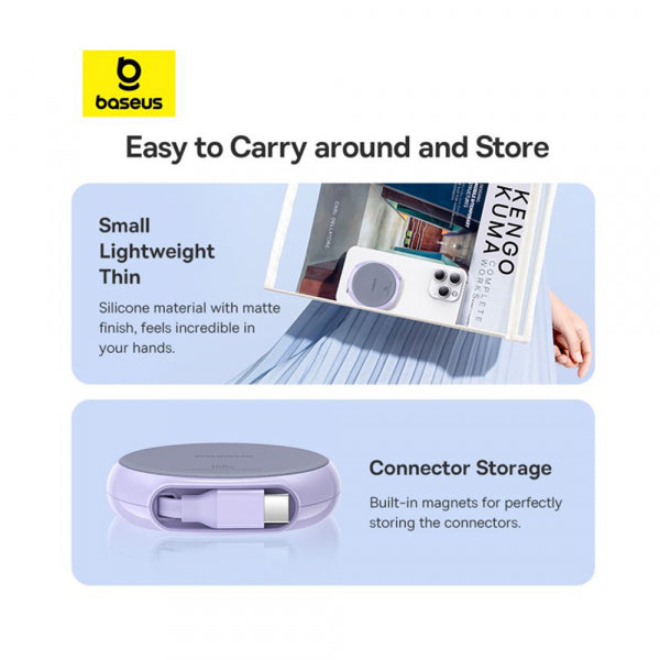 Baseus USB-C to USB-C Cable Pathfinder Retractable, 100W, 5A, 1m, Purple P10368400511-00