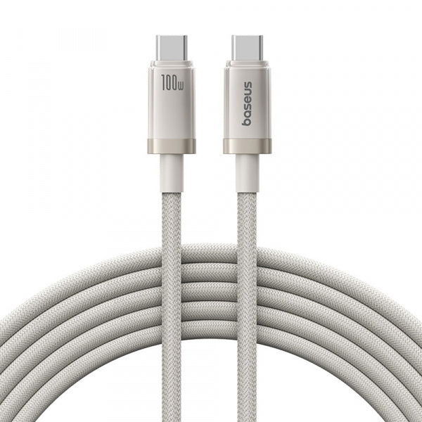 Baseus USB-C to USB-C Cable Titanium, 100W, 5A, 2m, Silver P10378100G21-01