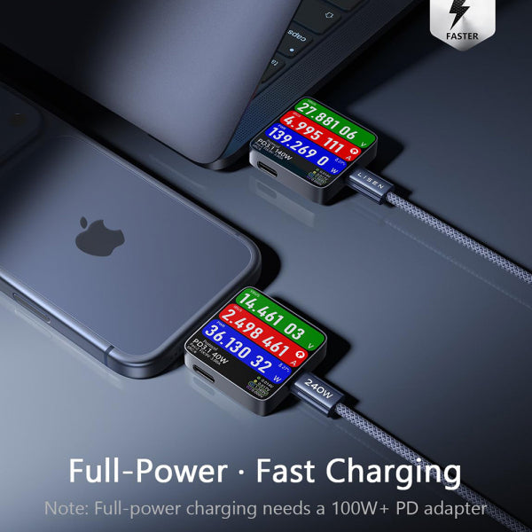 Lisen USB-C to USB-C Cable 240W, 2m, 2-Pack, Dark Blue YL0123070023