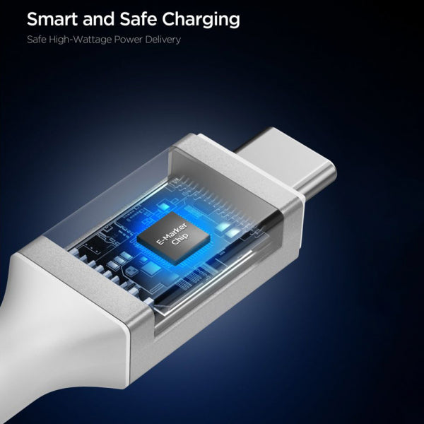 Spigen USB-C to USB-C Cable EB10020CC, 100W, 5A, 2m, White ACA08775