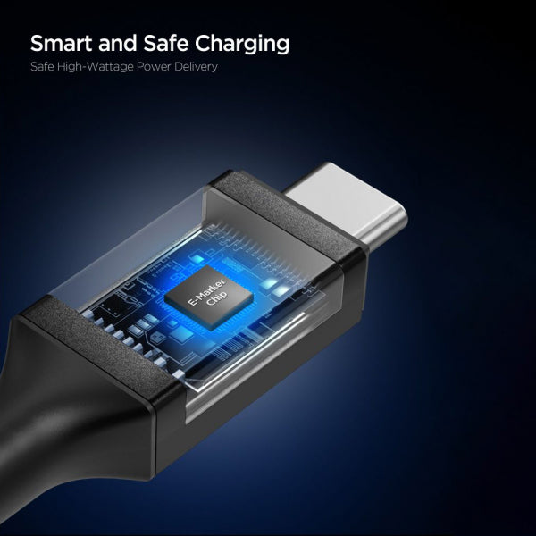 Spigen USB-C to USB-C Cable EB24012CC, 240W, 1.2m, Black ACA09461
