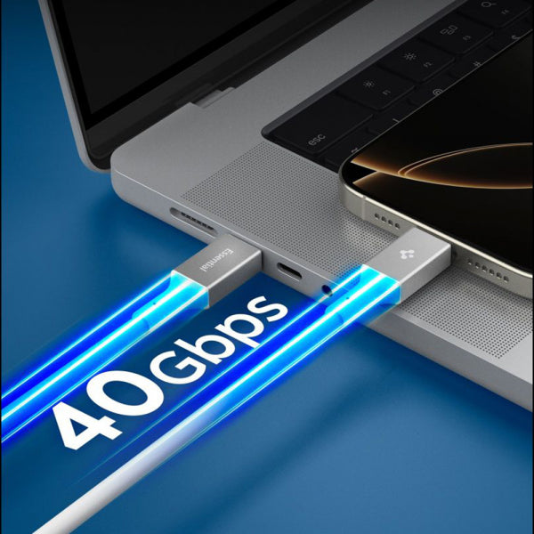 Spigen USB-C to USB-C Cable EB24015CC, 240W, 1.5m, White ACA10422