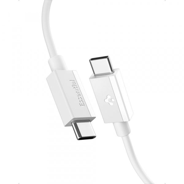 Spigen USB-C to USB-C Cable Essential, 60W, 3A, 1m, White ACA08717
