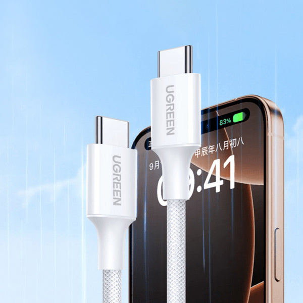 Ugreen USB-C to USB-C Cable L502, 100W, 5A, 1m, Black