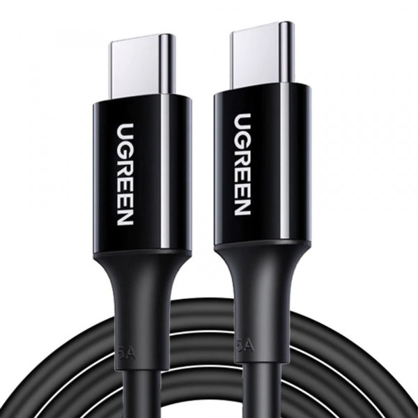 Ugreen USB-C to USB-C Cable US300 (80371), 100W, 5A, 1m, Black