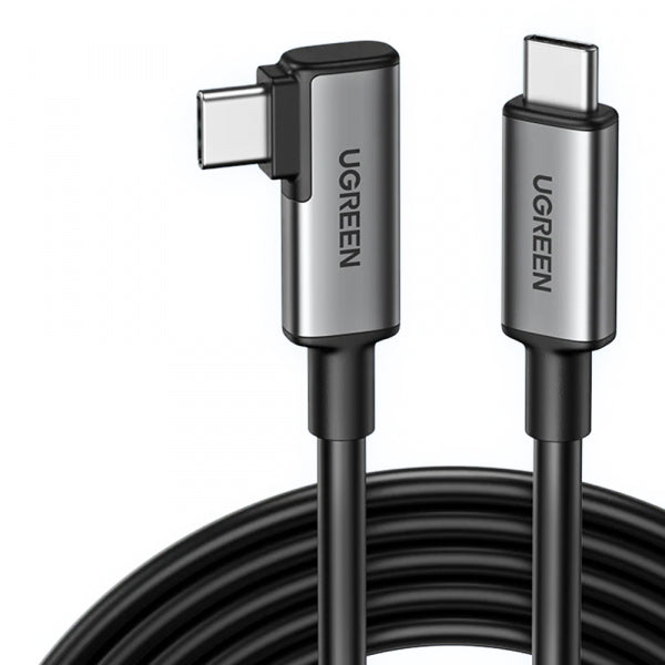 Ugreen USB-C to USB-C Cable US551 (90629) Angled, 60W, 3A, 5m, Black