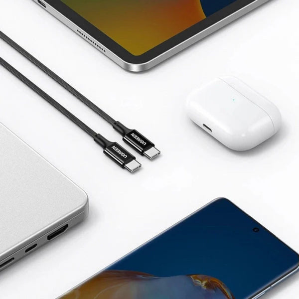 Ugreen USB-C to USB-C Cable US557 (15267), 100W, 5A, 1m, White