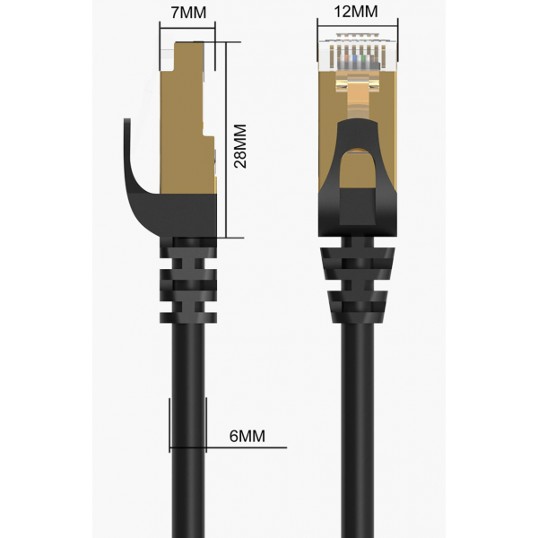 Orico Network Cable PUG-C7, UTP, Cat7, 5m, Black