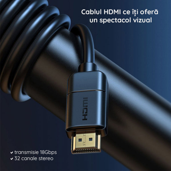 Baseus HDMI Cable High Definition, 4K, 5m, Black CAKGQ-D01