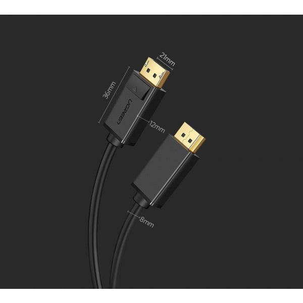 Ugreen DisplayPort Cable DP102, 4K, 1.5m, Black