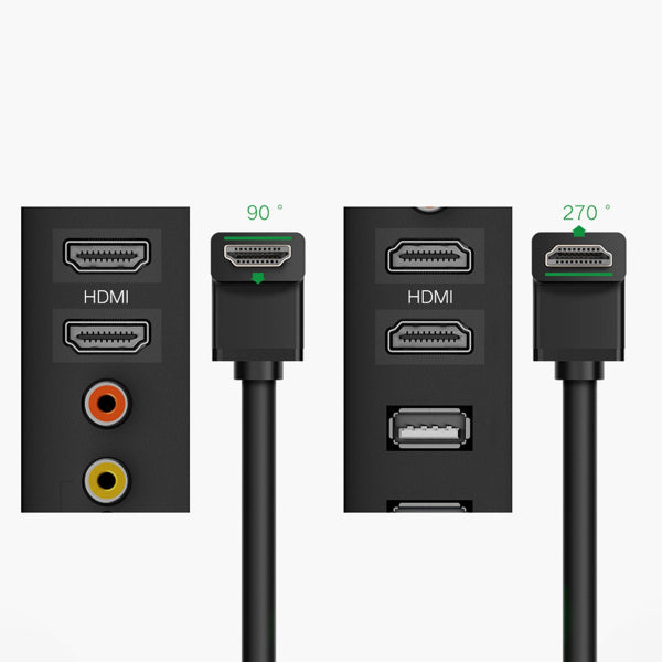 Ugreen HDMI Cable Angled, 4K, 2m, Black