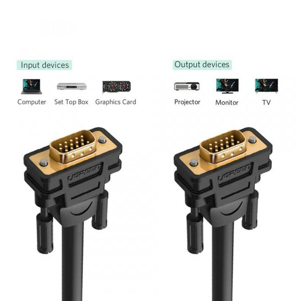 Ugreen VGA Cable VG101 (11633), Black