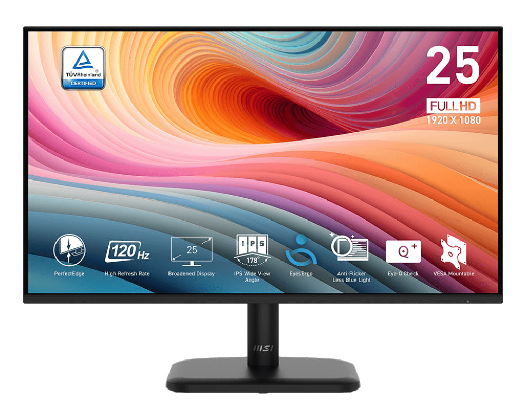 MSI PRO MP251L E2 écran plat de PC 62,2 cm (24.5") 1920 x 1080 pixels Full HD LED Noir