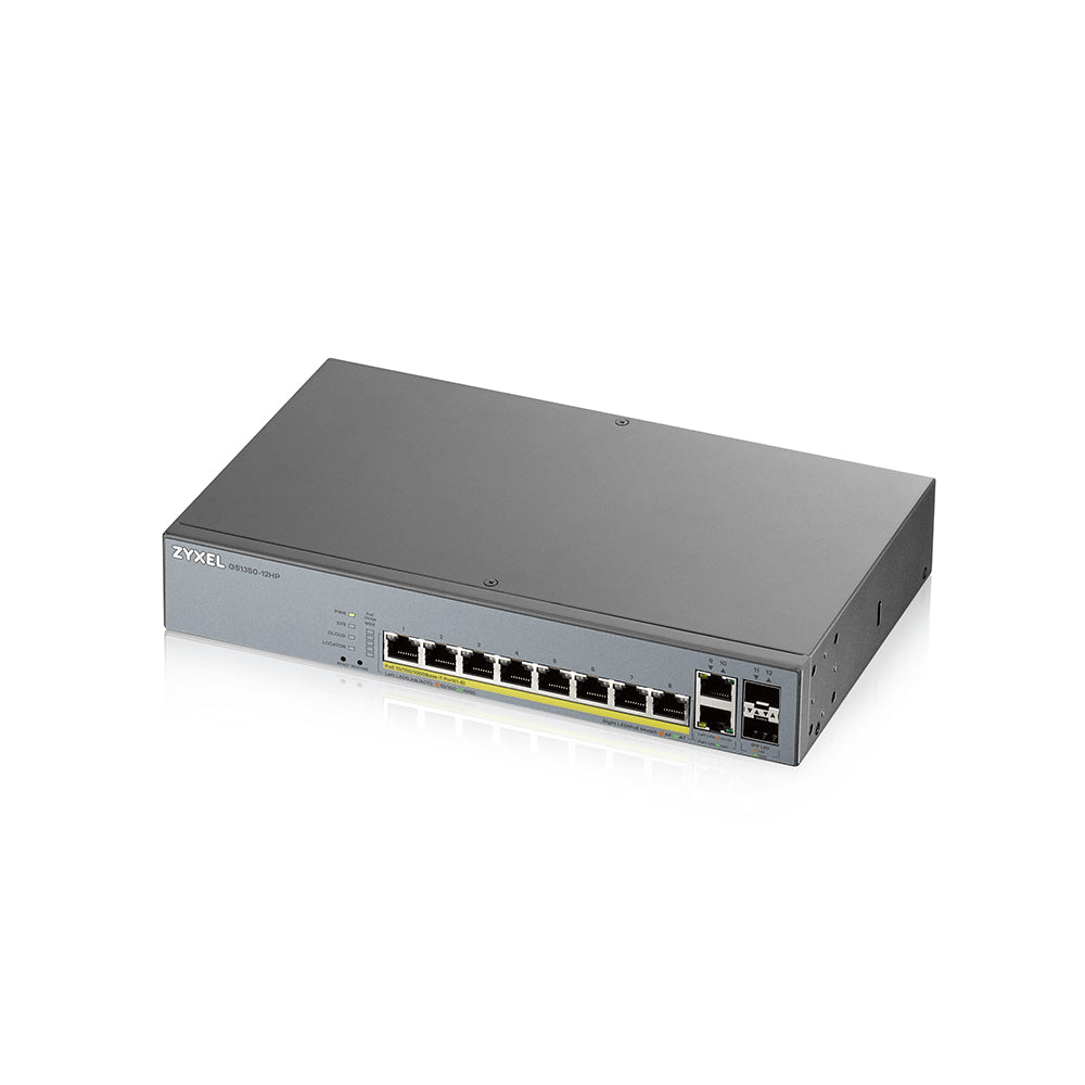Zyxel GS1350-12HP-EU0101F Commutateur Réseau Géré L2 Gigabit Ethernet PoE Gris