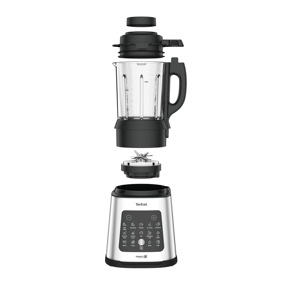 Tefal Perfectmix Cook BL83SD Mélangeur de table 1400 W, 1,75 L, Noir et Acier inoxydable
