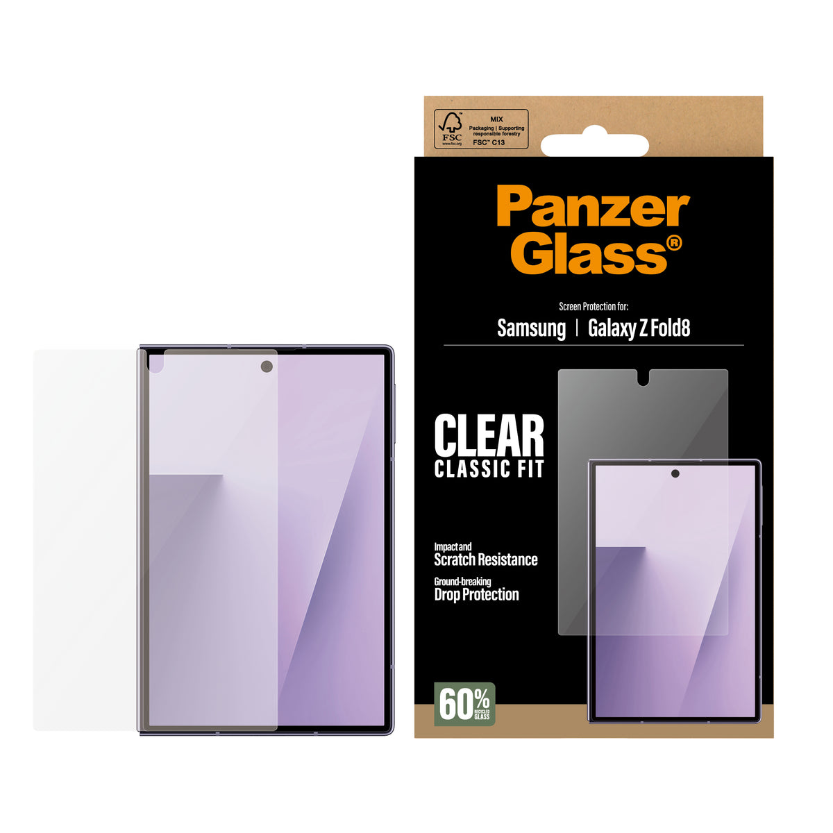PanzerGlass ® Sub Screen Protector Samsung Galaxy Z Fold8 | Classic Fit Protection d'écran transparent 1 pièce(s) - vue 2