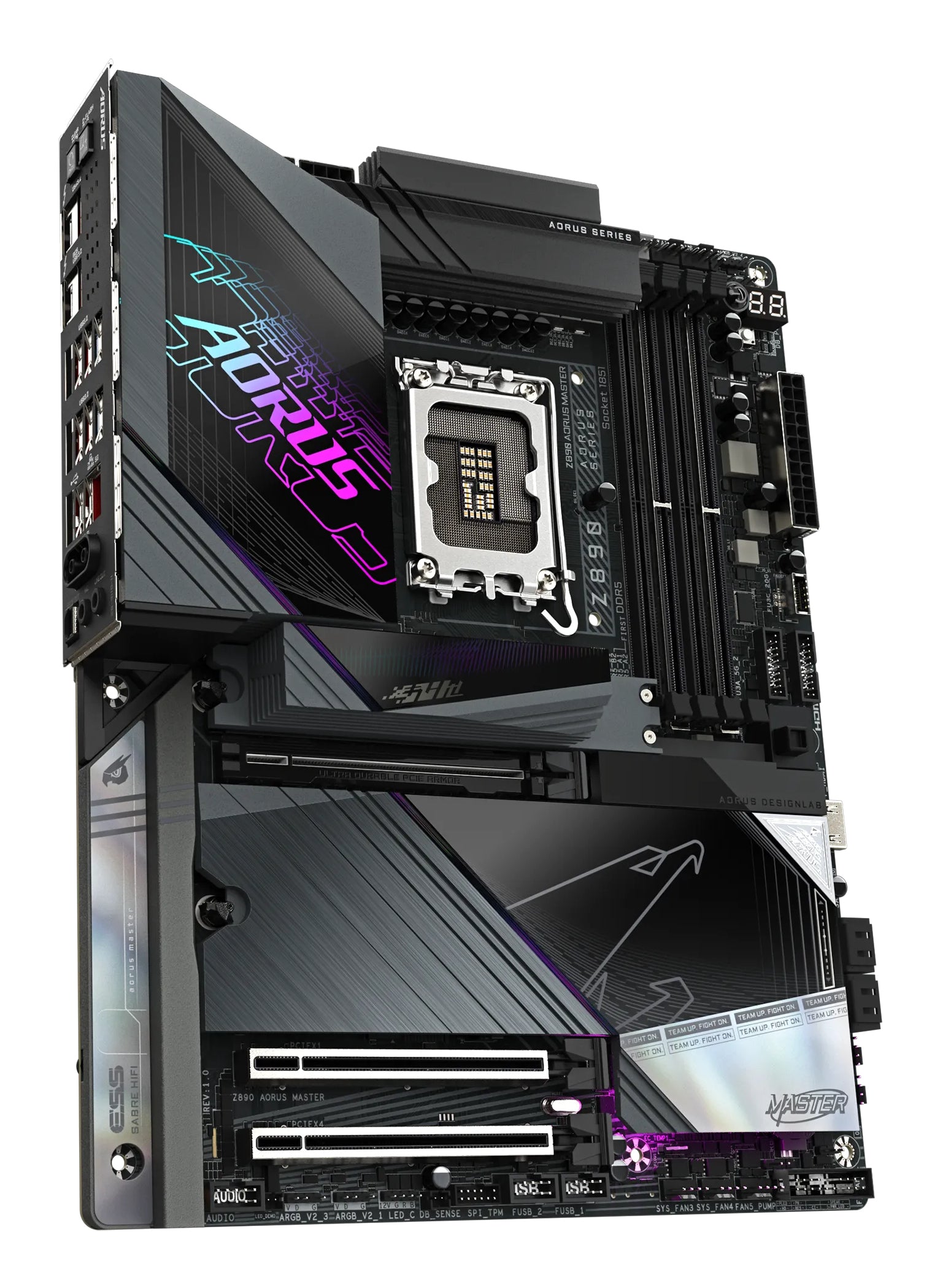 GIGABYTE Carte mère Z890 AORUS MASTER - Prend en charge les processeurs Intel Core Ultra (Série 2), VRM à 18+1+2 phases, jusqu'à 9500MHz DDR5 (OC), 2xPCIe 5.0 + 3xPCIe 4.0, Wi-Fi 7, LAN 10GbE, Thunderbolt 4