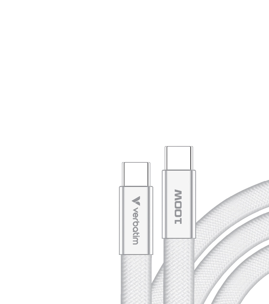 Verbatim Câble USB-C vers USB-C Sync & Charge 100W, 120cm, Blanc