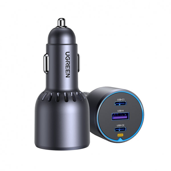 Ugreen Car Charger EC703, 75W, 3.25A, 1 x USB-A - 2 x USB-C, Black