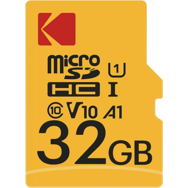 Kodak microSDHC Memory Card Premium Performance with Adapter, 32Gb, Class 10 / UHS-1 U1 EKMSDM32GHC10K