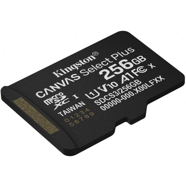 Kingston microSDXC Memory Card Canvas Select Plus Android A1, 256Gb, Class 10 / UHS-1 U1 SDCS3/256GBSP