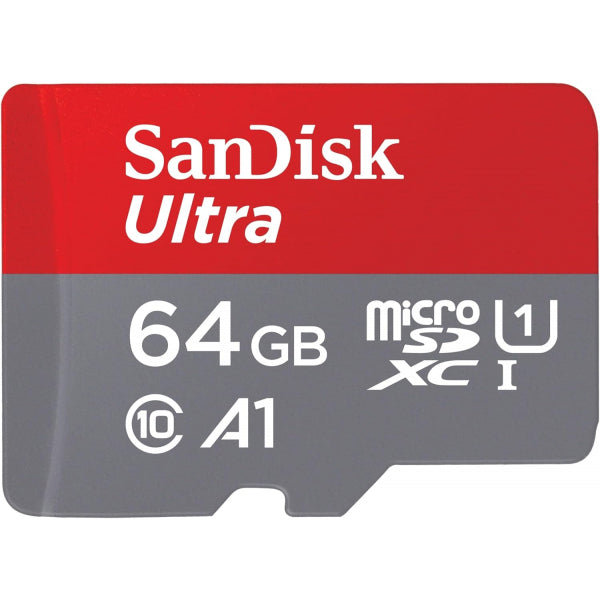 SanDisk microSDXC Memory Card Ultra Android A1, 64Gb, Class 10 / UHS-1 U1 SDSQUAB-064G-GN6MN