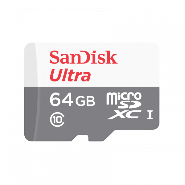 SanDisk microSDXC Memory Card Ultra with Adapter, 64Gb, Class 10 SDSQUNR-064G-GN6TA