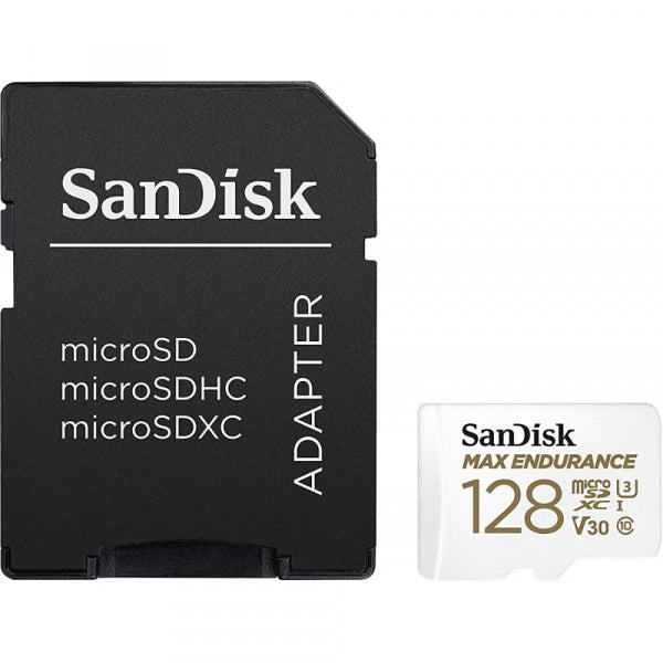 SanDisk microSDXC Memory Card MAX Endurance with Adapter, 128Gb, Class 10 / UHS-1 U3 SDSQQVR-128G-GN6IA