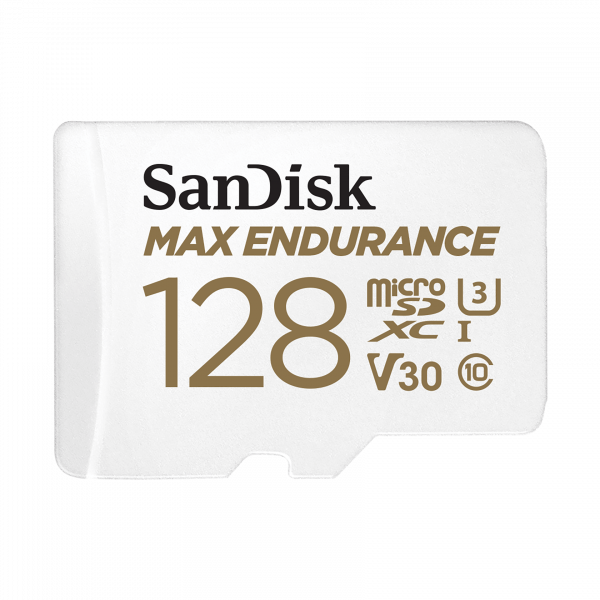 SanDisk microSDXC Memory Card MAX Endurance with Adapter, 128Gb, Class 10 / UHS-1 U3 SDSQQVR-128G-GN6IA