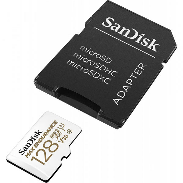 SanDisk microSDXC Memory Card MAX Endurance with Adapter, 128Gb, Class 10 / UHS-1 U3 SDSQQVR-128G-GN6IA