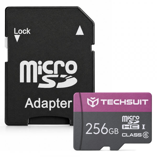 Techsuit microSDXC Memory Card THCM27 with Adapter, 256Gb, Class 6