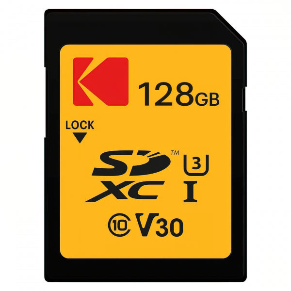 Kodak SDXC Memory Card 128Gb, Class 10 / UHS-1 U3 EKMSD128GXC10HPRK
