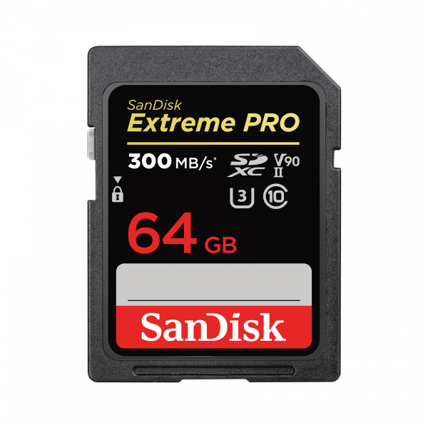 SanDisk SDXC Memory Card Extreme Pro, 64Gb, Class 10 / UHS-1 U3 SDSDXXU-064G-GN4IN