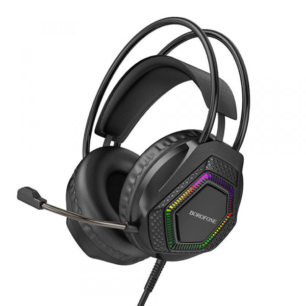 Borofone Gaming 3.5mm Headset BO105 Thunder, RGB, 2m, Black