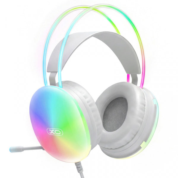 XO Design Gaming 3.5mm Headset GE11, RGB, White