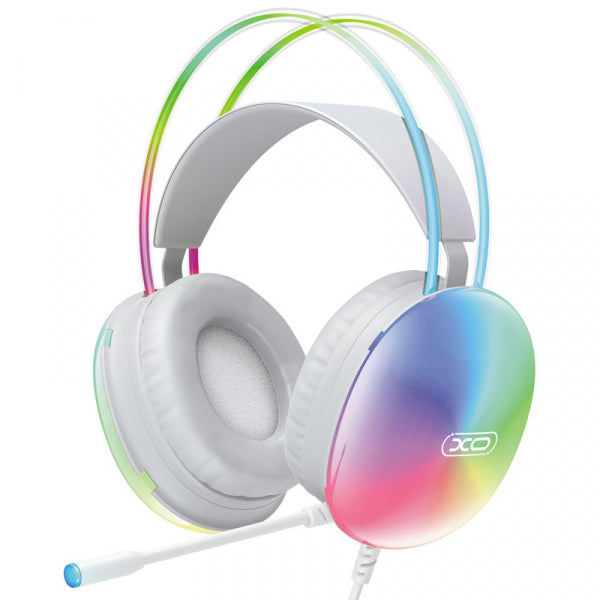 XO Design Gaming 3.5mm Headset GE11, RGB, White