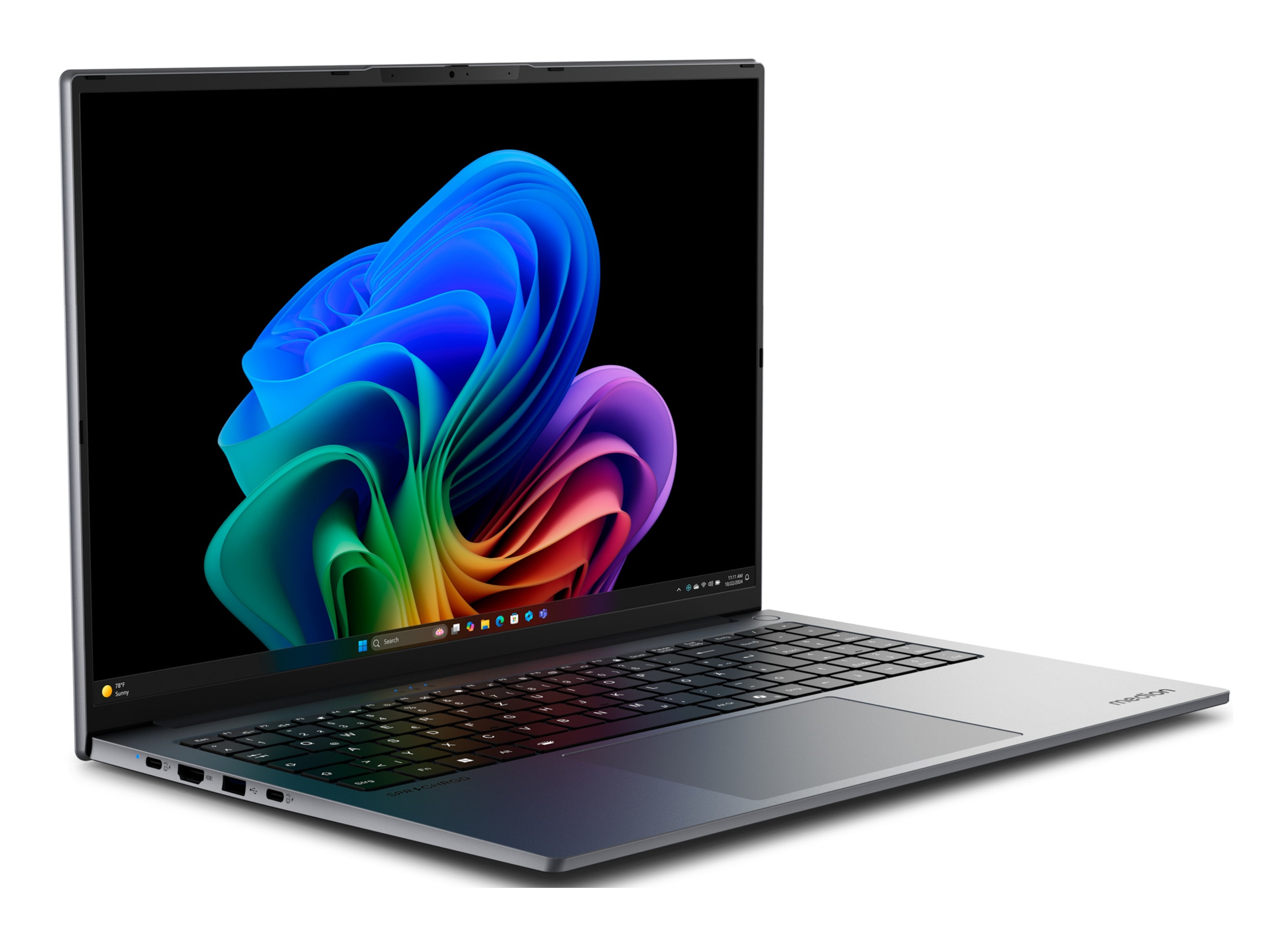 MEDION SPRCHRGD 16 S1 OLED; Copilot+ PC Intel Core Ultra 7 258V Ordinateur portable 40,6 cm (16") 2.8K 32 Go LPDDR5x-SDRAM 1 To SSD Wi-Fi 7 (802.11be) Windows 11 Home Gris