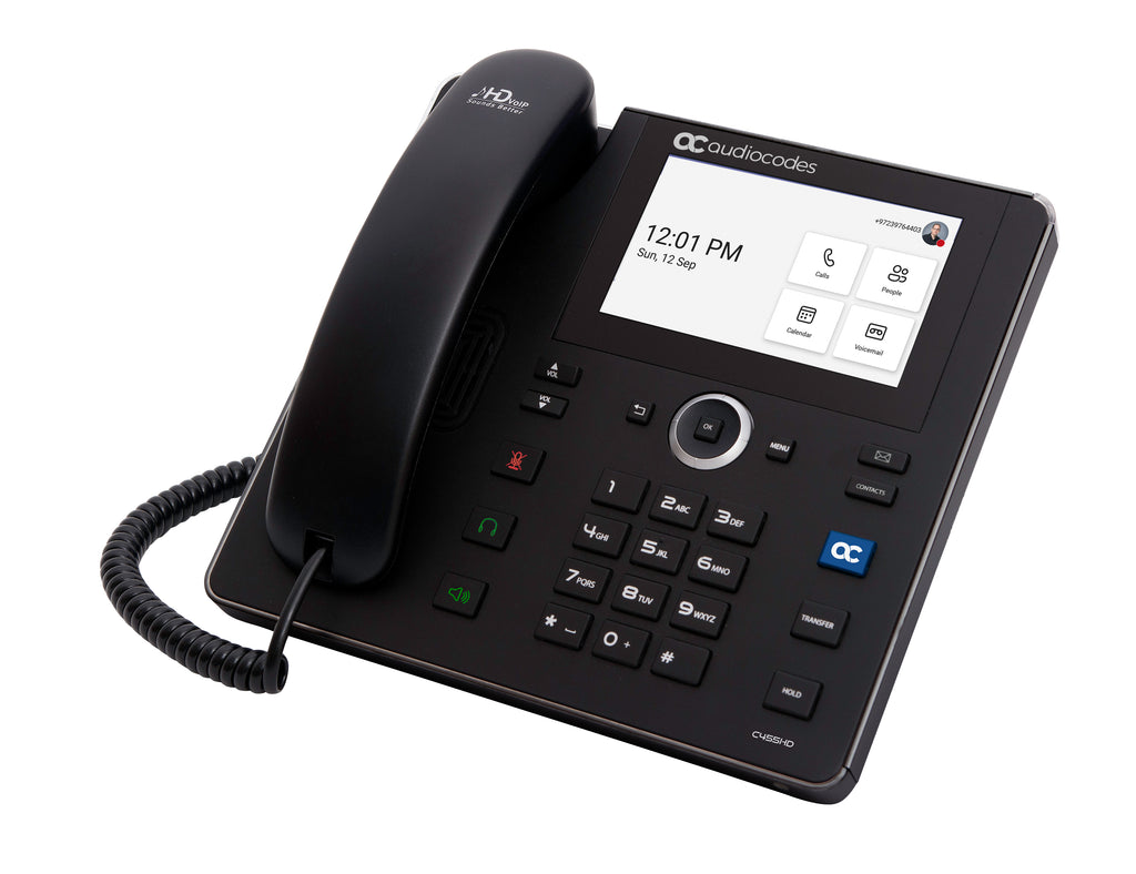 AudioCodes C455HD téléphone fixe Noir 8 lignes TFT Wifi