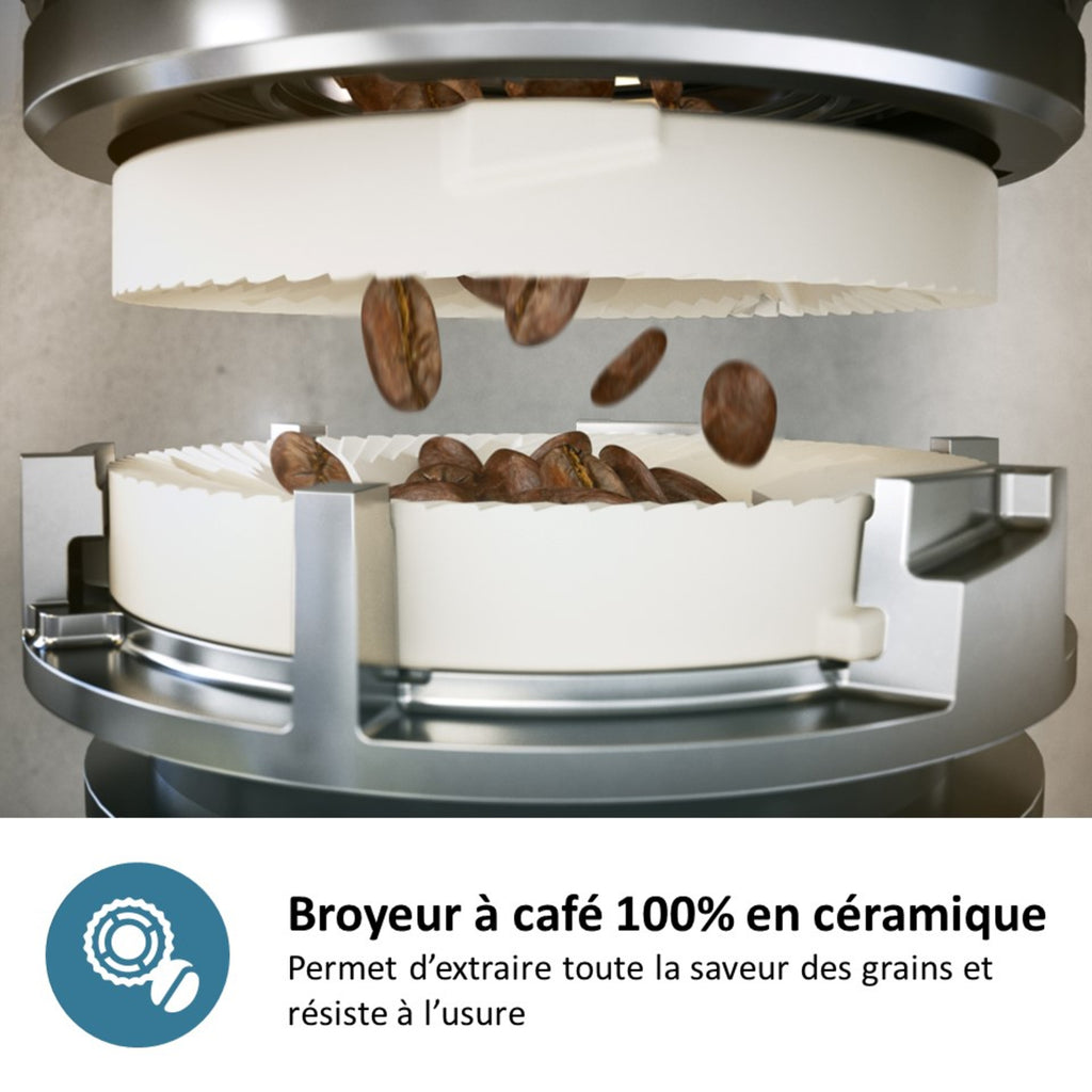 Philips 1200 series Série 1200 Noir mat EP1220/00 Machine expresso broyeur, 2 boissons, mousseur lait