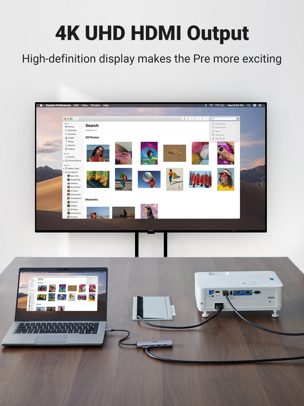 Ugreen CM511 5-in-1 Adapter USB-C Hub to 3x USB3.0 + HDMI + TF/SD Gray