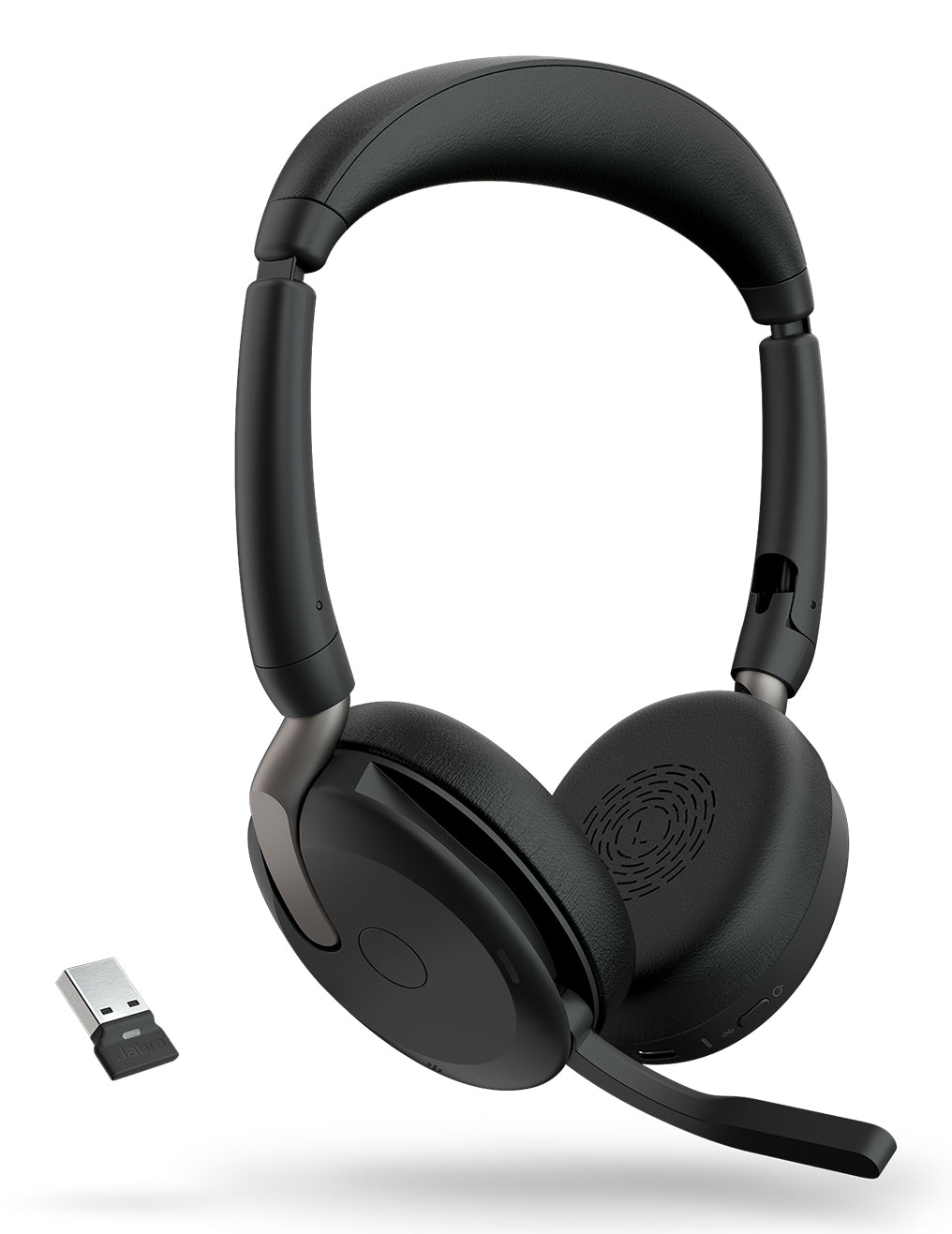 Jabra Evolve2 65 Flex Casque Sans Fil Bluetooth avec Socle de Chargement, USB Type-A