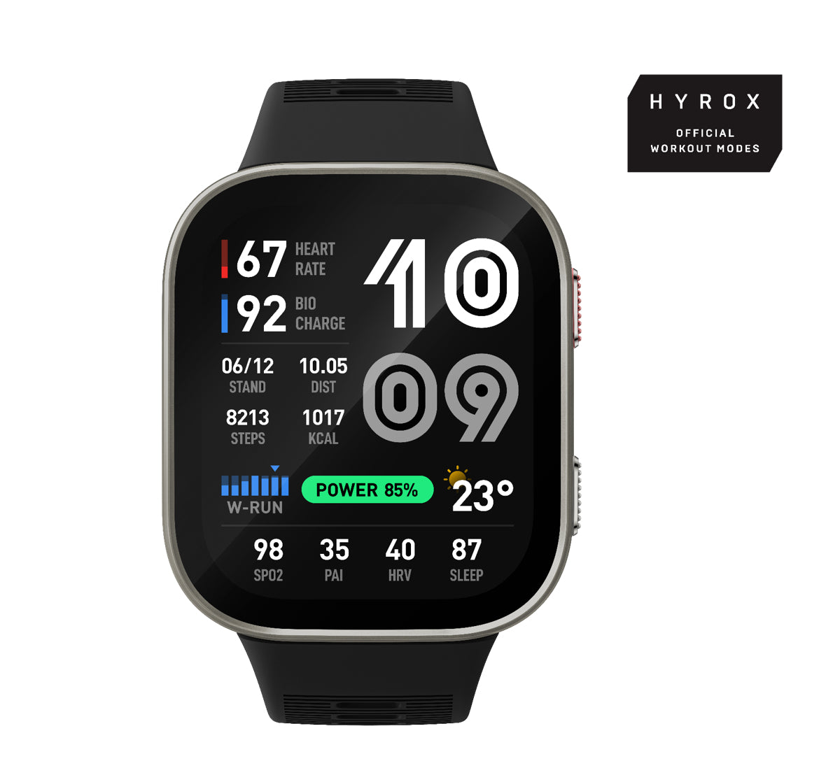 Montre Connectée Bip Max, Écran AMOLED 5,26 cm (2.07"), 432 x 514 pixels, GPS, Wifi, Argent