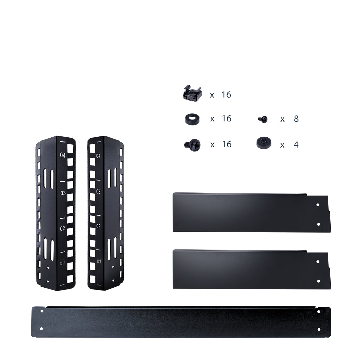 StarTech.com Rack 4U 19" à Cadre Ouvert - Rack Réseau Autoportant à 2 Montants pour Panneaux de Brassage/Données/Matériel Audiovisuel/IT/Communication/Studio/Bureau, Capacité de 42kg, avec Écrous et Vis de Cage - vue 8