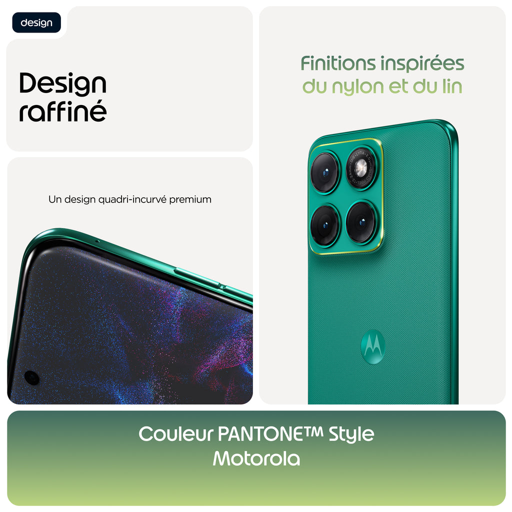 Motorola Edge 70 Fusion 6.78" 5G 256 Go 8 Go RAM 5200 mAh Android 16.0 Double SIM - Vert
