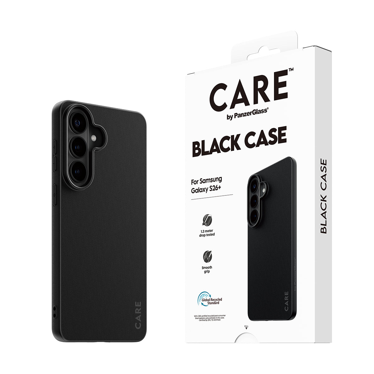 PanzerGlass CARE TPU Case pour Samsung Galaxy S26+, Coque de Protection, Noir