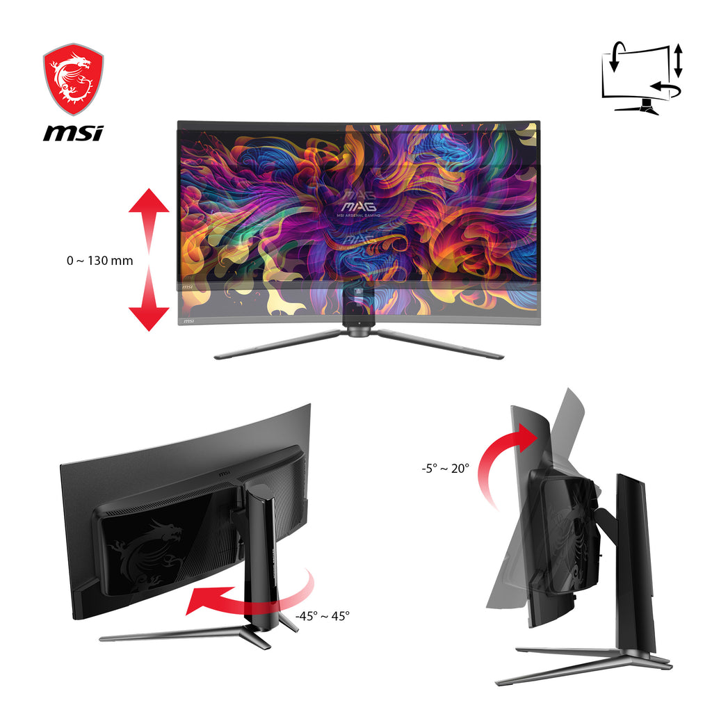 MSI MAG 341CQPDE QD-OLED Écran PC 34" UltraWide Quad HD 3440 x 1440 Noir
