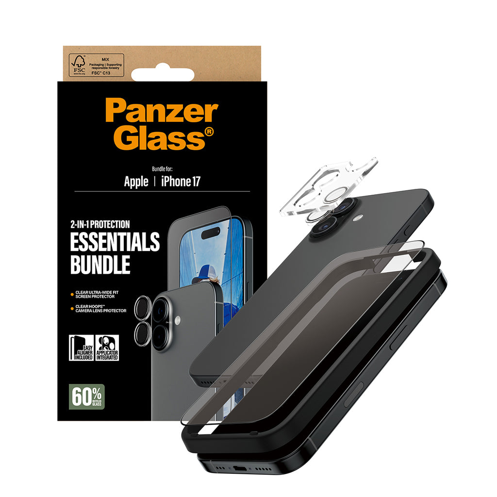 PanzerGlass PanzerGlass ® 2-in-1 Essentials Bundle iPhone 17 Protection d'écran transparent Apple 1 pièce(s)