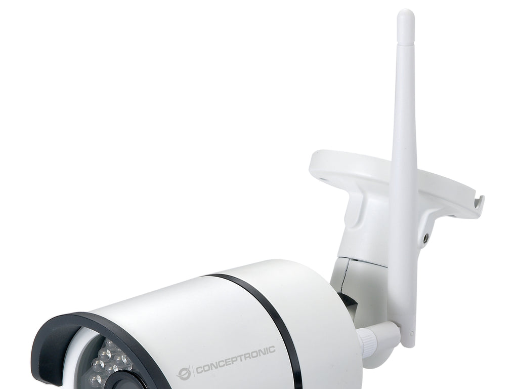 Conceptronic JARETH02W Caméra de Sécurité IP Extérieure, Résolution 1280 x 720 pixels, Format Balle, Blanc