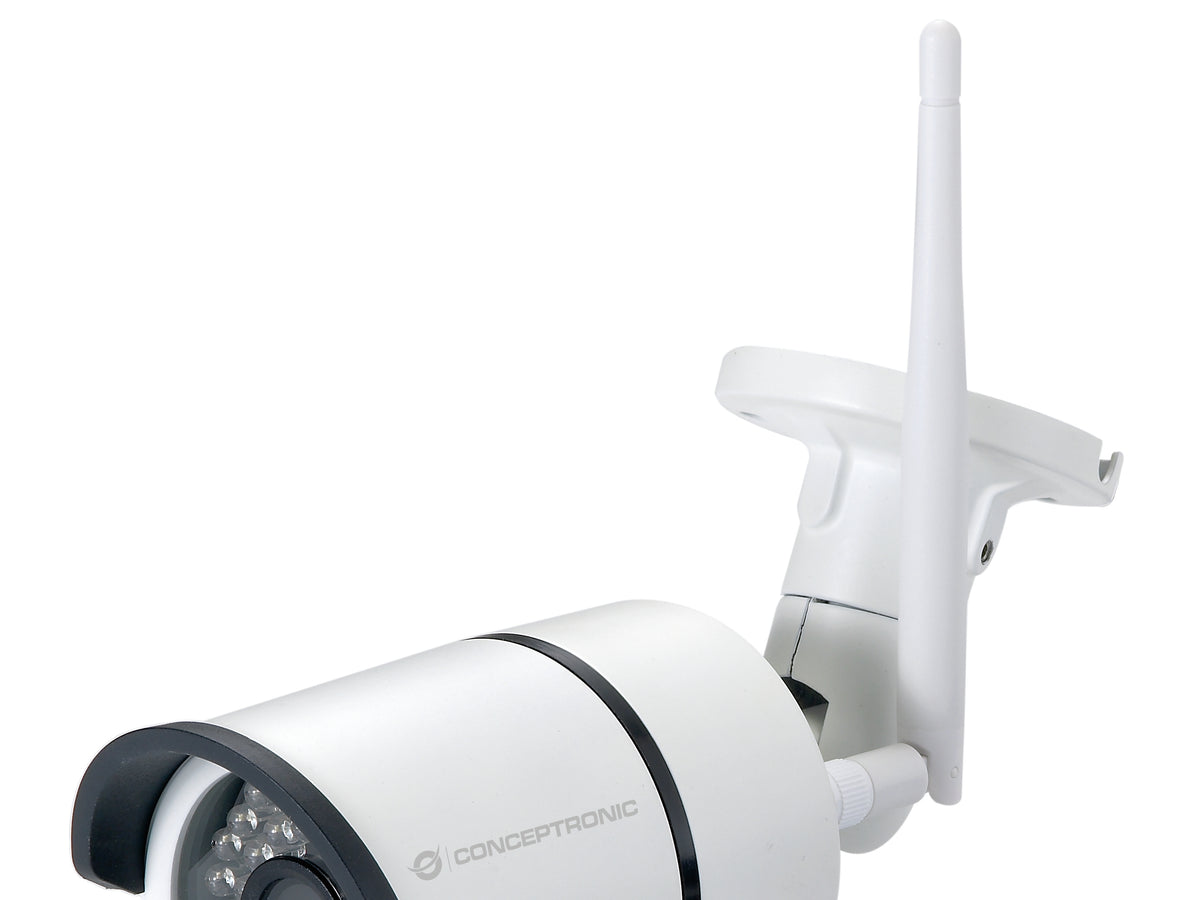 Conceptronic JARETH02W Caméra de Sécurité IP Extérieure, Résolution 1280 x 720 pixels, Format Balle, Blanc