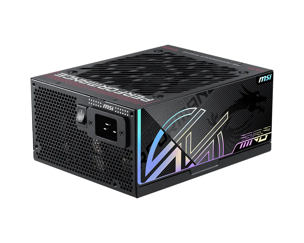 MSI MPG Ai1300TS PCIE5 unité d'alimentation d'énergie 1300 W 24-pin ATX ATX Noir